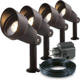 Garden Lights Focus | Tuinspots | Zwart | 12V | Warm wit | 4x 3W