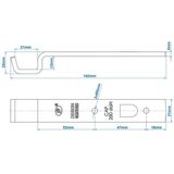 Spp Tegenstuk Voor Spansluiting 142 Mm 250 Dan Zilver