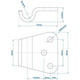 Spp Tegenstuk Voor Spansluiting 37 Mm 400 Dan Zilver