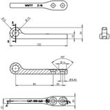 Pro Plus Tegenstuk voor Spansluiting - 122 x 20 mm - SPP Z-16