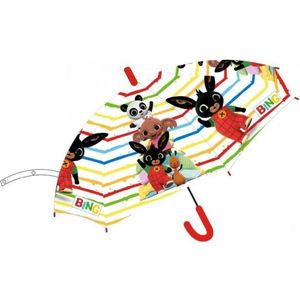 Bing Paraplu | Kinder Paraplu | Transparant | Handvat Rood