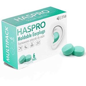 Haspro MOLD 6P gegoten oordopjes Mint - 6 paar