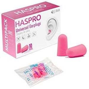 HASPRO - Multi10 - Oordoppen - 10 Paar - Ultrapremium Schuim - SNR 38 dB