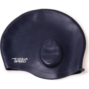 Aqua Speed Siliconen Badmuts Comfort - Zwemmuts met speciale uitsparing voor de oren One Size - Marineblauw