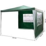 Partytent 3x3  2 wanden