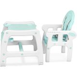 Multifunctionele kinderstoel - 5-in-1 - wit turquoise