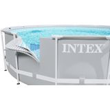 Intex opzetzwembad - 366 cm - grijs - incl reparatiekit & zeil