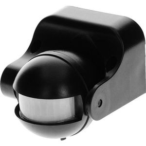 PIR Bewegingsmelder - 180 ° Detectie - IP44 - Zwart