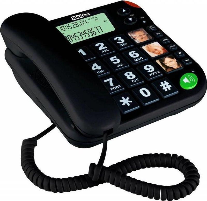 Maxcom - KXT480CZ - Analoge Telefoon - Zwart - Compact Ontwerp