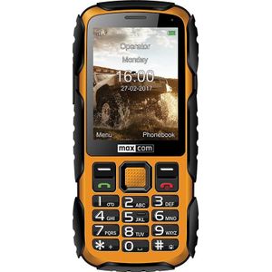 MaxCom Mobiele telefoon senioren mobiele telefoon IP67 Bluetooth 2, 8 inch display 2MP camera FM radio en zaklamp goud mm920 3G