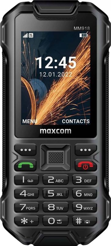 Maxcom - MM918 - Mobiele Telefoon - Zwart - 4G - IP68 Water- en Stofdicht