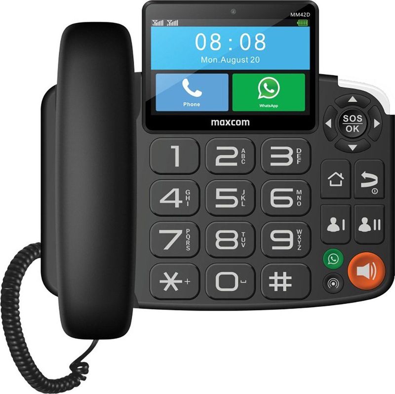 Maxcom - MM 42D SE - VoIP-telefoon - Zwart - Robuuste Constructie