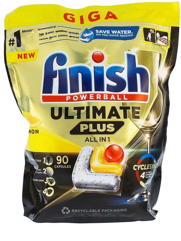Finish - Ultimate Plus Lemon - Vaatwastabletten - 90 stuks
