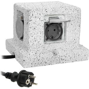 Stopcontact - Waterdicht - 4 Stopcontacten - Kunststof - Geschikt voor Buiten