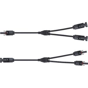 MC4 Y Splitter - Voor zonnepanelen - Set 1x FF-M + 1x MM-F - Professionele kwaliteit - Geconfectioneerde zonnepaneelkabel