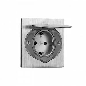 Orno - AE-1397(GS) Stopcontact - Hermetisch - RVS - Schuko - IP44