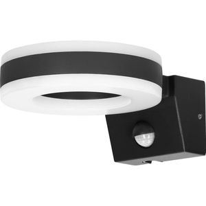HOWLIT LED Buitenlamp met Bewegingssensor Buiten en Binnen LUX Lichtsterkteregeling en Verlichtingstijdinstelling IK 10 (Zwart)