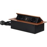 Orno - Pop-up Stekkerdoos - Goud - Inbouw met 2 Stopcontacten en 2 USB A