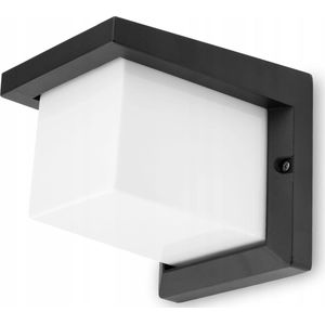 Buitenlamp wandlamp LVT - antraciet zwart - wit mat kunststof - ip54 - 1xE27