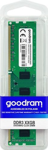 Goodram - 4GB DDR3 Geheugenmodule - Groen - 1600MHz - DIMM 288 pin