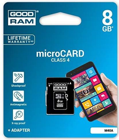Goodram Micro SDHC 8GB Klasse 4 Flashgeheugen
