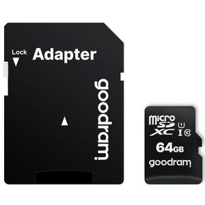 Micro SD Kaart - 64GB - Class 10 - SDXC - Incl. Adapter