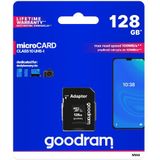 MicroCARD MicroSDHC 128GB Class 10 UHS-I + Adapter - Tot 100MB/s