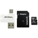 All-in-One MicroSD 64GB cl. 10 UHS-I + Adapter + Card reader - MicroSDHC