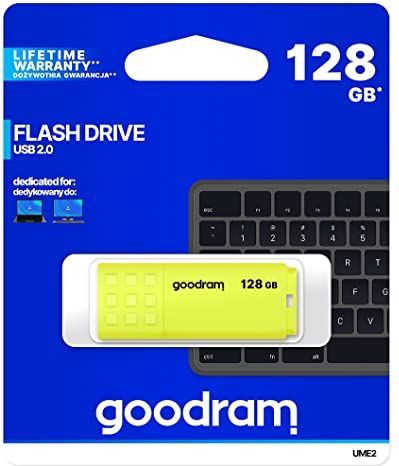 Goodram UME2 USB flash drive 128 GB USB Type-A 2.0 Geel