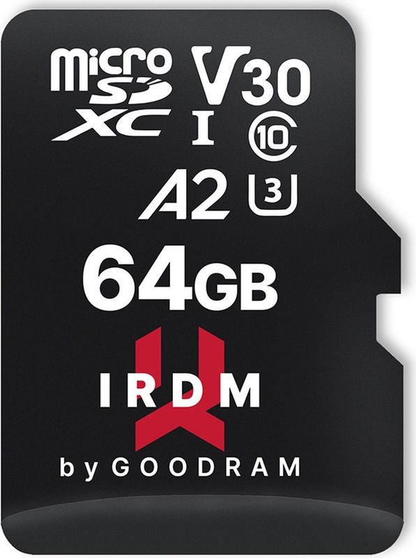 Micro SD kaart 64 GB - Geheugenkaart - SDHC - V30 A2 - Class 10 - tot 170mb/s - incl. SD adapter