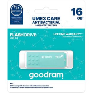 GOODRAM USB 3.0 UME3 CARE USB flash drive 16 GB USB Type-A 3.2 Gen 1 (3.1 Gen 1) Turkoois