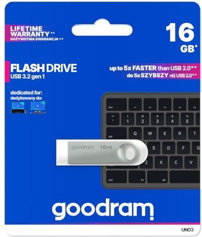 Goodram USB UNO3-0160S0R11 USB flash drive 16 GB USB Type-A 3.2 Gen 1 (3.1 Gen 1) Zilver