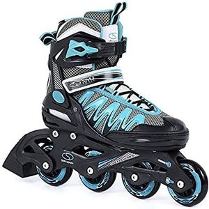 SMJ sport Inline skates voor dames, 82A, ABEC5 Fitness PW-150, turquoise (39)