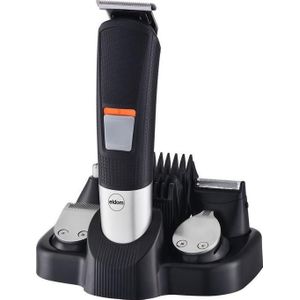 Eldom All-in-One Oplaadbare Tondeuse Mannen - Trimmer - Baardtrimmer - Baardtrimmer Mannen - USB Oplaadbaar - Ruis Onderdrukking - Stainless Steel - Cadeau -Zwart / Zilver