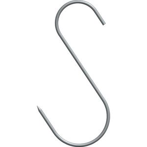 Browin 311201 5 stuks vleeshaken, slagerhaken, roestvrij stalen haken, S-haken, rookhaken, levensmiddelhaken, voor koud en warm roken, traditioneel, roestvrij 0,3 x 7 x 14 cm