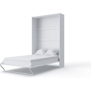 INVENTO 02 Verticaal Opklapbed - Logeerbed - Vouwbed - Bedkast - Mat Wit - 200x120