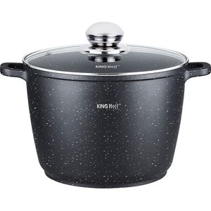 Kinghoff 1599 - Hoge Braadpan - 28 cm - marmer coating - 10 liter - kookpan