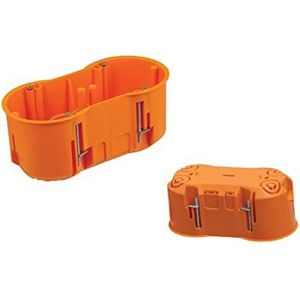 Pawbol 2-voudige hollewanddoos diepte 60 mm freesgat 2 x Ø 68 mm met 4 voorgemonteerde apparaatschroeven