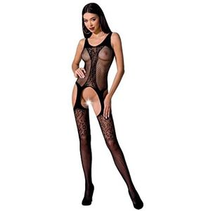 Passion Woman - BS072 - Bodystocking - Zwart - Open Crothless