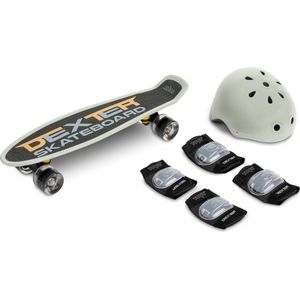 Dexter Gray Skateboard + Helm en beschermers