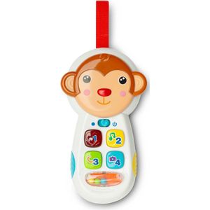 Baby Speelgoed — Educatief Speelgoed — Educational toy — PHONE MONKEY — Peuter Speelgoed — Met geluid — Telefoon — Leerplezier Baby Smartphone met spiegel