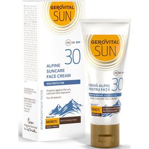 Gerovital SUN Alpine Zonnecreme met SPF30 -Sunscreen - Zonnebrand voor het gezicht - beschermt tegen zon, kou en wind - UVA,UVB - 30ml