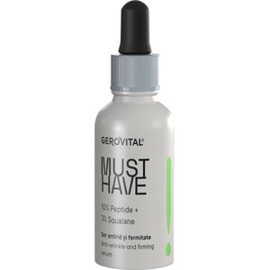 Gerovital MUST HAVE - Anti-Rimpel en Stevigheid Serum - 10% Peptiden en 3% Squalaan - 30ml - Collageen en Elastine