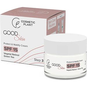 Cosmetic Plant - Good Skin - Protect and Mattify Cream SPF15 with Vegetal Retinol and Green Tea for Mixed/Oily Skin