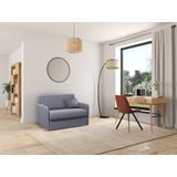 Express-converteerbare fauteuil in stof NADOA - Bed 100cm - Lichtgrijs L 132 cm x H 88 cm x D 96 cm