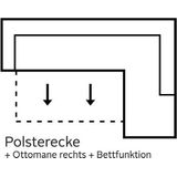 COLLECTION AB Ecksofa John, mit Bettfunktion, mit Rücken- und Zierkissen