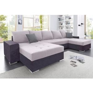 COLLECTION AB Zithoek XXL-Josy U-Form, Breite 333 cm, mit 2 Recamieren 77 & 97 cm incl. bedfunctie, bedlade, met 5 gelijk grote rugkussens