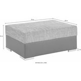 COLLECTION AB Hocker "John", Frei im Raum stellbar, wahlweise mit Federkern