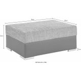 COLLECTION AB Hocker "John", Frei im Raum stellbar, wahlweise mit Federkern