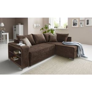 Hoekbank - Bruin - 226 cm Breedte - 160 cm Diepte - 85 cm Hoogte